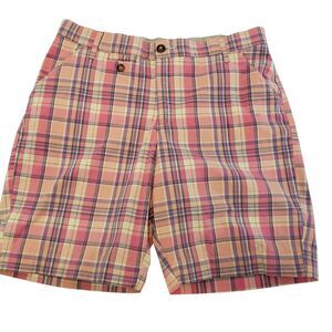 Lee Comfort Stretch Waistband Women's Plaid Shorts, Size 12
